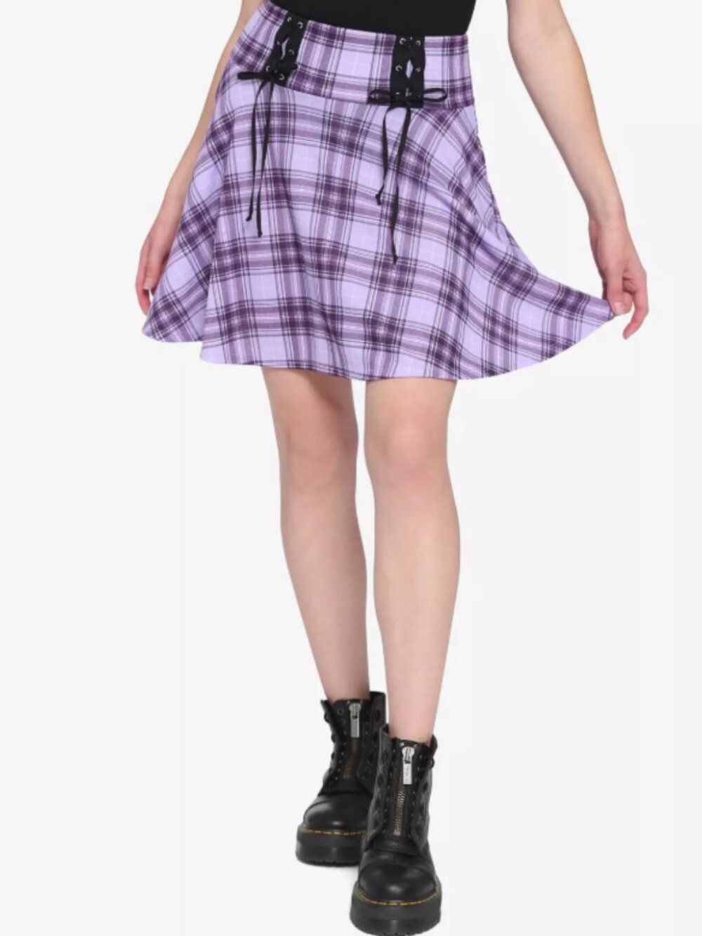NWOT - Midnight Hour Plaid Skater Girl Skirt - Size Medium